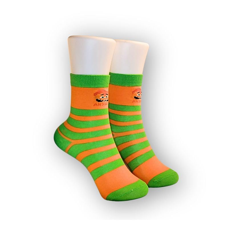 Bucket 'Ed Emotions socks - Inside Out Inspired Socks for Kids - 6 Vibrant Character Designs, Ages 4-7, Shoe Size 11-2