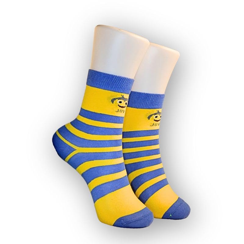 Bucket 'Ed Emotions socks - Inside Out Inspired Socks for Kids - 6 Vibrant Character Designs, Ages 4-7, Shoe Size 11-2