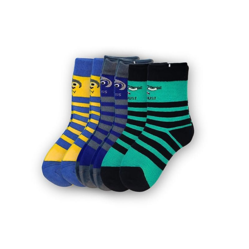Bucket 'Ed Emotions socks - Inside Out Inspired Socks for Kids - 6 Vibrant Character Designs, Ages 4-7, Shoe Size 11-2