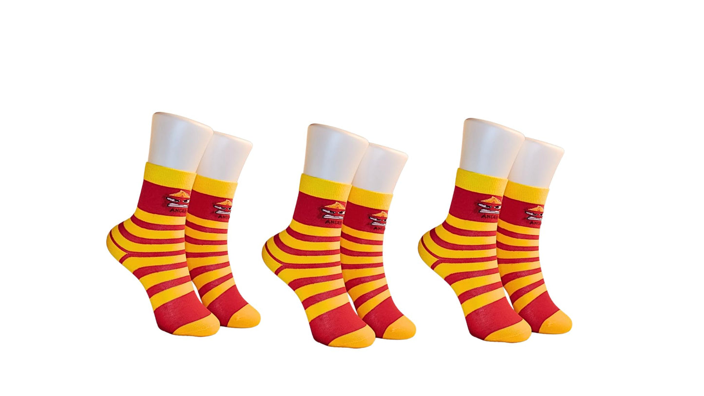 Bucket 'Ed Emotions socks - Inside Out Inspired Socks for Kids - 6 Vibrant Character Designs, Ages 4-7, Shoe Size 11-2