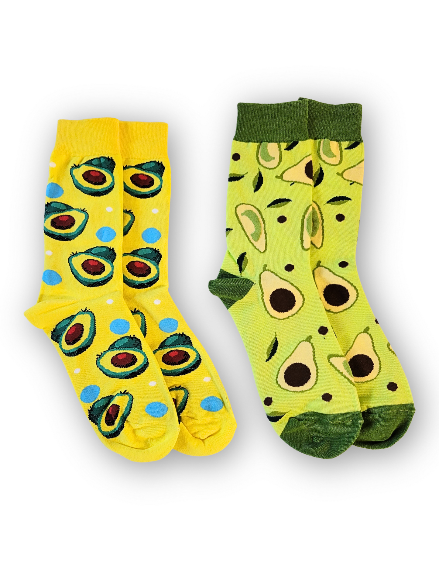 Avocado Cotton Socks for Men & Women by Bucket 'Ed - Fun Gift Idea, Unisex Design - Available in 1-,2-, OR 3-PACK