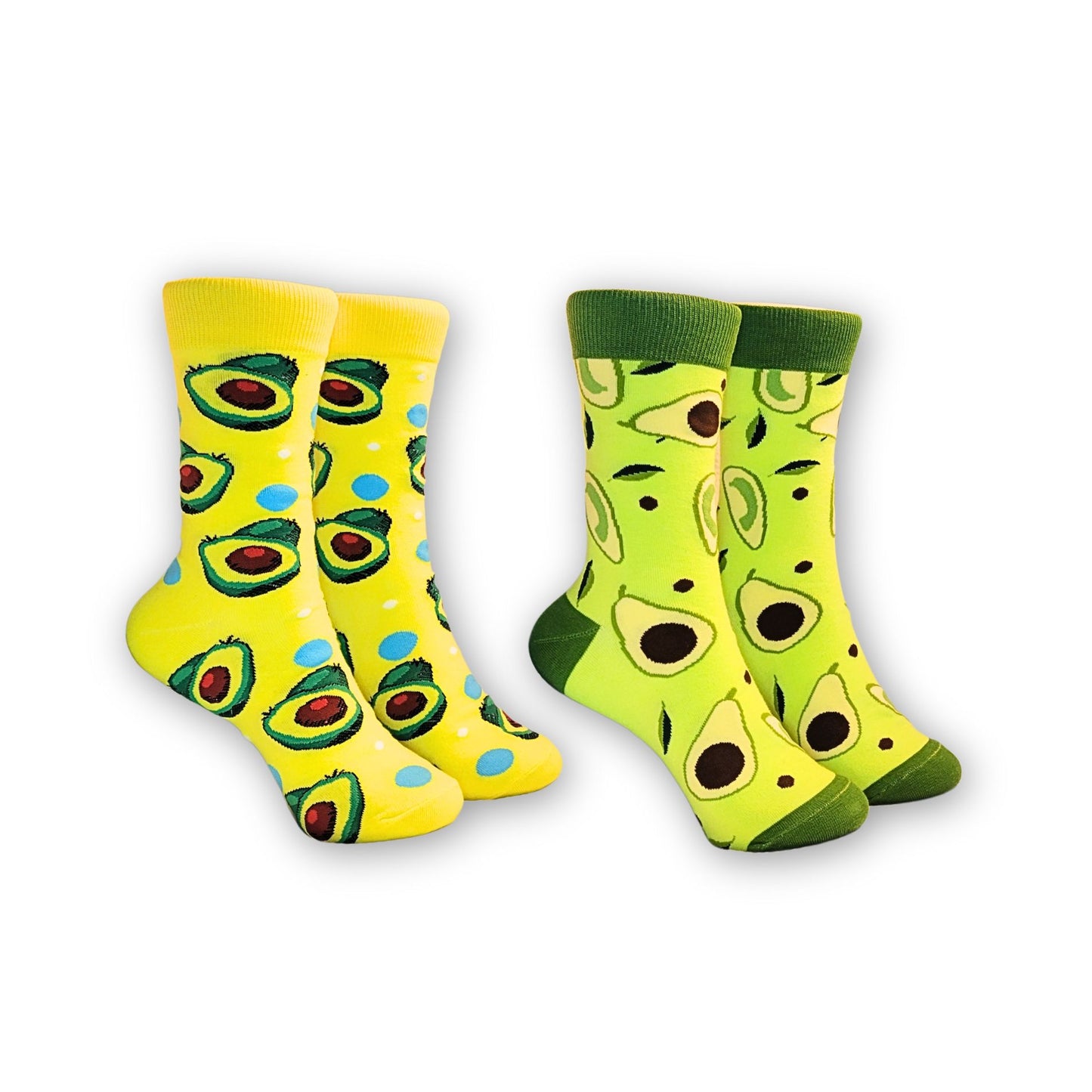 Avocado Cotton Socks for Men & Women by Bucket 'Ed - Fun Gift Idea, Unisex Design - Available in 1-,2-, OR 3-PACK