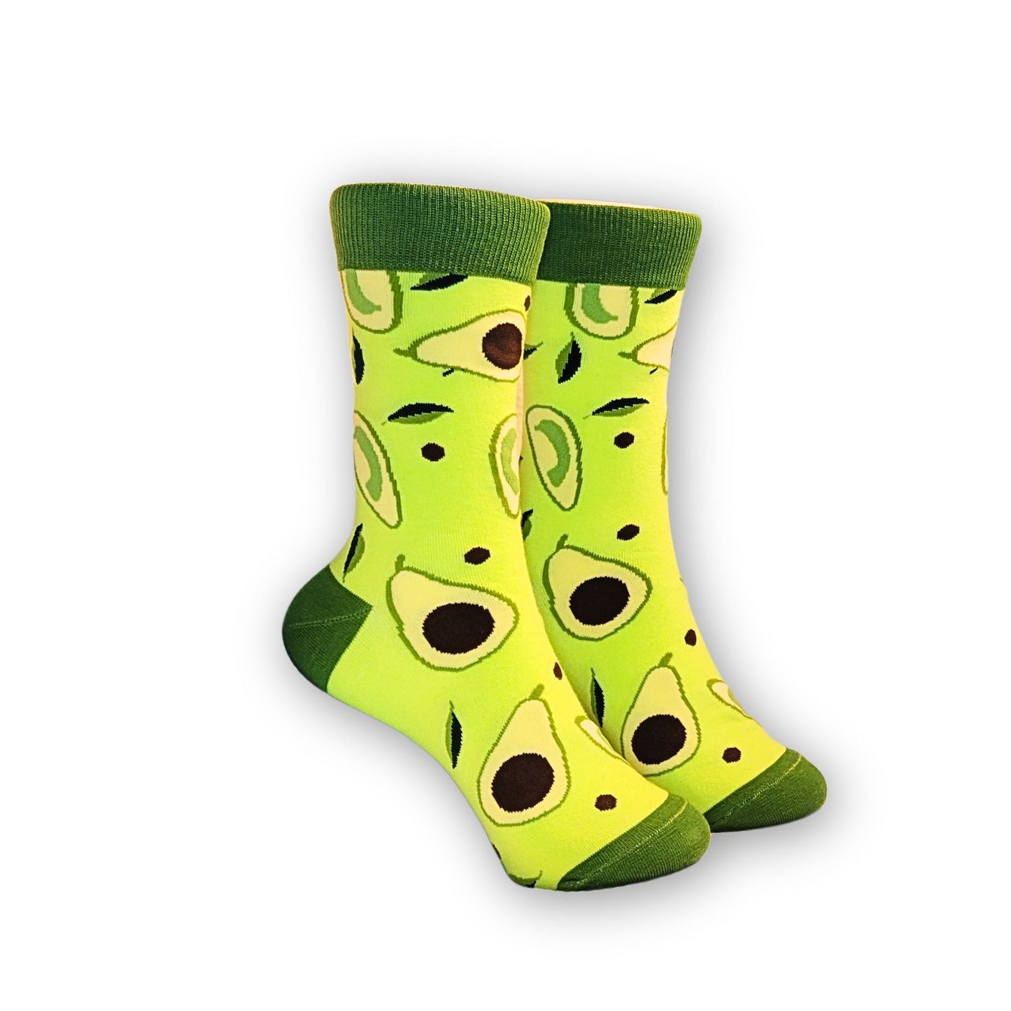 Avocado Cotton Socks for Men & Women by Bucket 'Ed - Fun Gift Idea, Unisex Design - Available in 1-,2-, OR 3-PACK