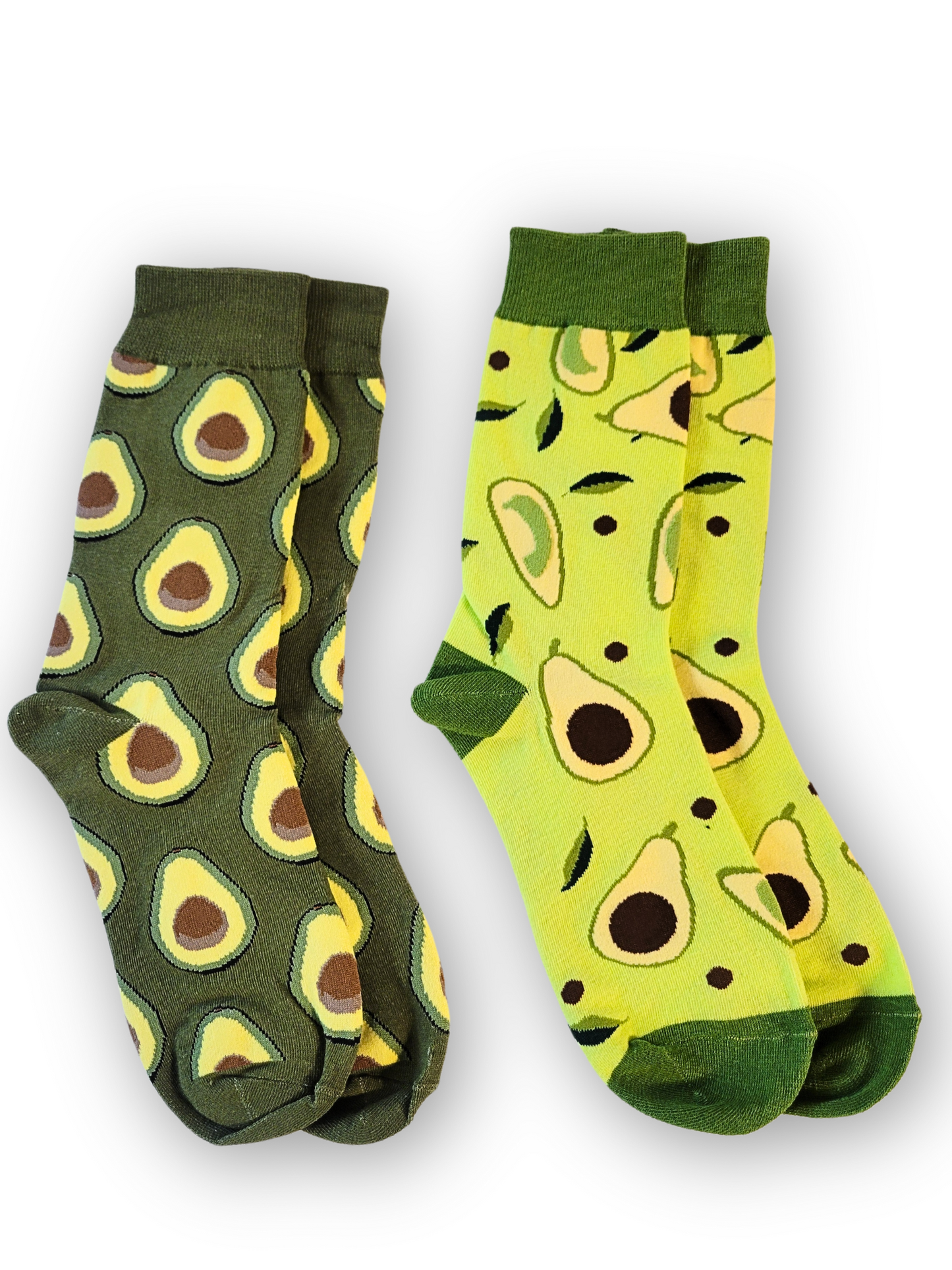 Avocado Cotton Socks for Men & Women by Bucket 'Ed - Fun Gift Idea, Unisex Design - Available in 1-,2-, OR 3-PACK