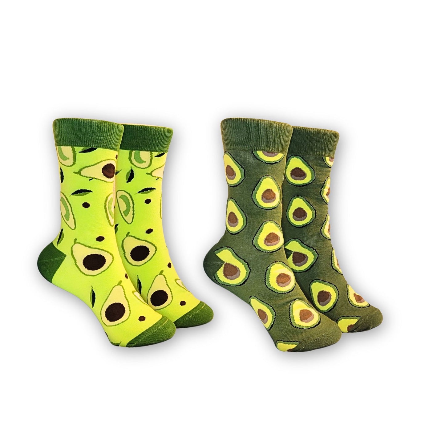 Avocado Cotton Socks for Men & Women by Bucket 'Ed - Fun Gift Idea, Unisex Design - Available in 1-,2-, OR 3-PACK