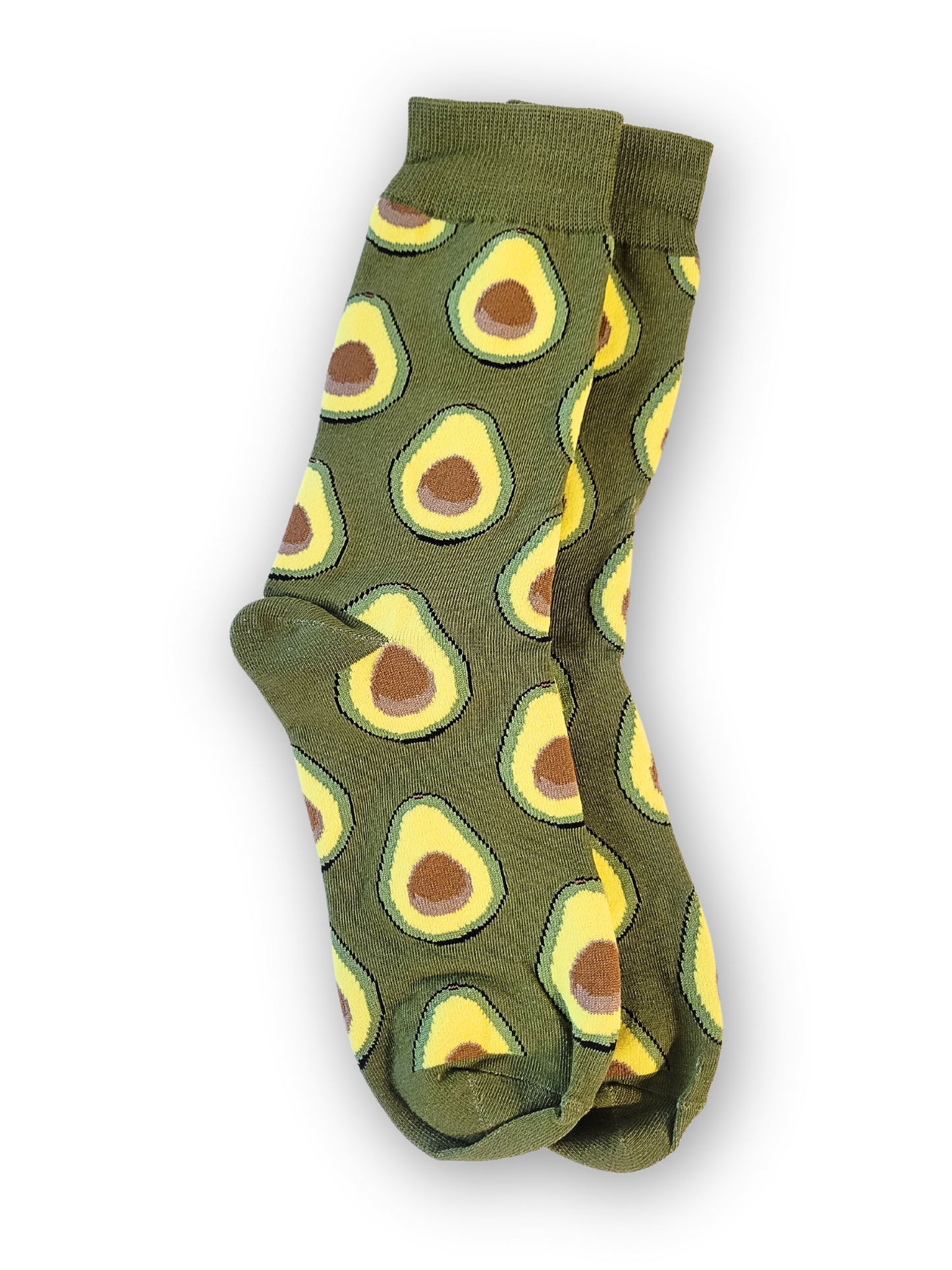 Avocado Cotton Socks for Men & Women by Bucket 'Ed - Fun Gift Idea, Unisex Design - Available in 1-,2-, OR 3-PACK